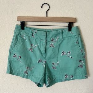 Loft Floral Light Blue Summer Shorts Size 2